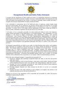 Occupational Health and Safety Policy Statement