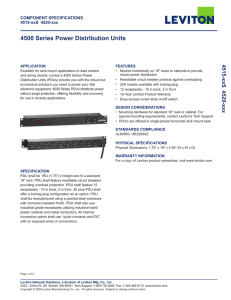 4500 Series Power Distribution Units