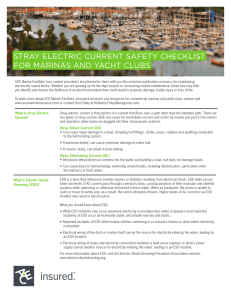 stray electric current safety checklist for marinas and yacht clubs