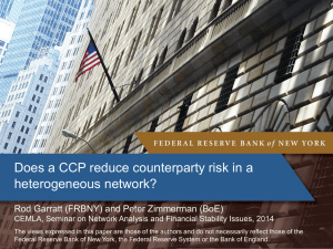 Does a CCP reduce counterparty risk in a heterogeneous network?