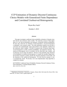 CCP Estimation of Dynamic Discrete/Continuous