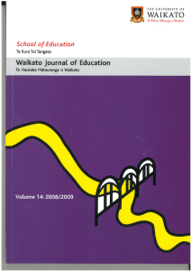 WJE Vol 14 2008-2009merged - Waikato Journal of Education