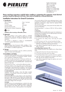 Installation Instructions for GreenT5 Luminaires