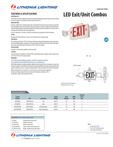 Lithonia ECG LED M6 LED Combination Exit Sign Spec Sheet