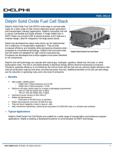 Delphi Solid Oxide Fuel Cell Stack