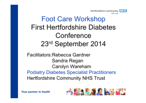 Optimising diabetic foot care - East and North Herts NHS Trust