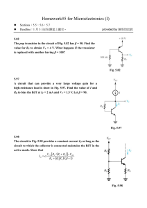 Homework#5 for Microelectronics (I) ( ) (