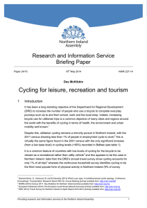 Cycling for leisure, recreation and tourism
