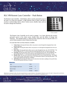 RLC-PB Remote Lane Controller Push Button