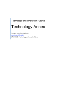 Technology and innovation futures: technology annex