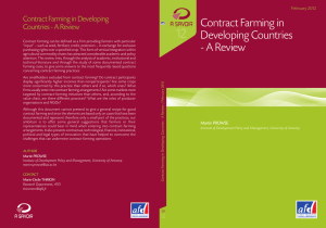 contract farming in developing countries - a review