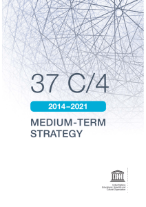 Medium-Term Strategy, 2014-2021 - unesdoc