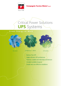 UPS Systems - Compagnia Tecnica Motori