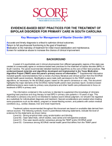 evidence-based best practices for the treatment of bipolar disorder