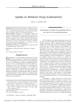 Alzheimer Medication Galantamine