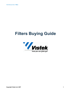 Filters Buying Guide