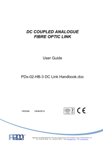 dc coupled analogue fibre optic link