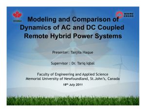 Modeling and Comparison of Dynamics of AC and DC Coupled