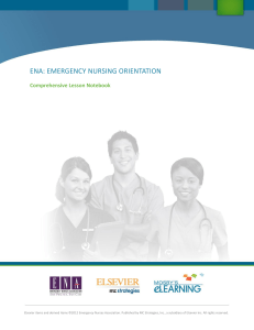 ena: emergency nursing orientation