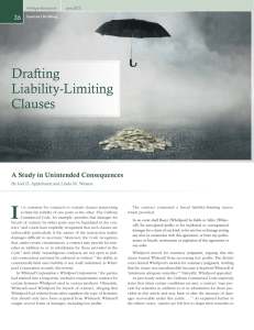 Drafting Liability-Limiting Clauses