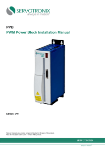 PPB PWM Power Block Installation Manual