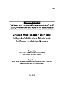 Citizen Mobilisation in Nepal