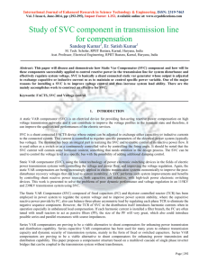 Study of SVC component in transmission line for