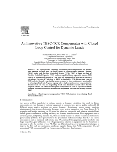 An Innovative TBSC-TCR Compensator with Closed Loop Control
