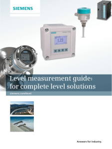 Siemens Level Instr Selection Guide