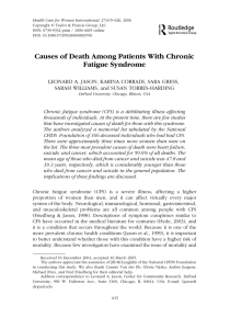 Causes of Death Among Patients With Chronic Fatigue Syndrome
