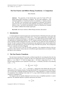 The Fast Fourier and Hilbert-Huang Transforms