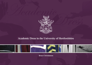 Academic Dress in the University of Hertfordshire