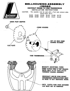 INSTALLATION INSTRUCTIONS - Lakewood Industries