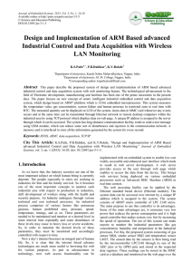 Design and Implementation of ARM Based advanced Industrial