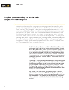 Complete Systems Modeling and Simulation for Complex