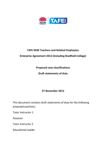 TAFE NSW Teachers and Related Employees Enterprise Agreement