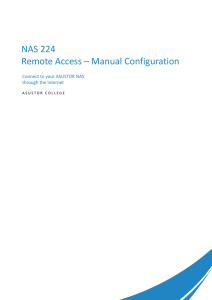 NAS 224 Remote Access – Manual Configuration