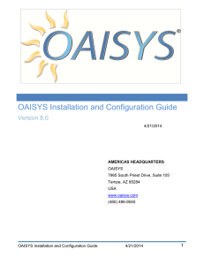 OAISYS Installation and Configuration Guide