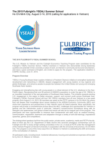 The 2015 Fulbright`s YSEALI Summer School Ho Chi Minh City
