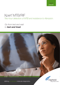 Xpert® MTB/RIF - Evidence-Based tuberculosis Diagnosis