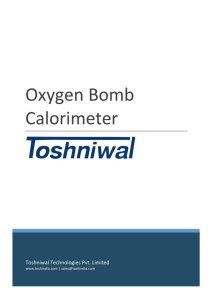 Oxygen Bomb Calorimeter