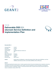 Deliverable DS5.1.1: eduroam Service Definition and