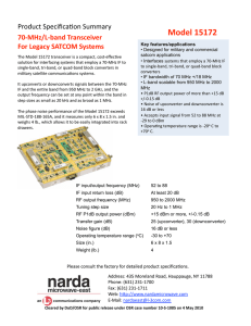 70 MHz to L-Band Up/Down Converter - Narda