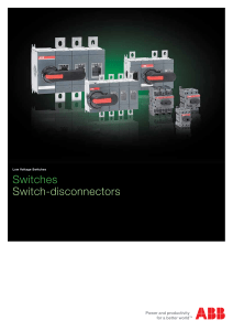Switches Switch-disconnectors
