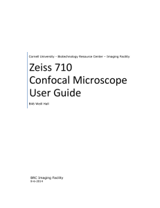 Zeiss 710 Confocal Microscope User Guide