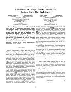 Comparison of Voltage Security Constrained Optimal Power Flow