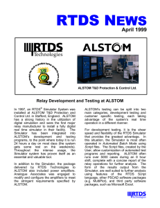 RTDS News April 1999 - RTDS Technologies Inc.