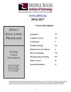 Course Descriptions - Middle Bucks Institute of Technology
