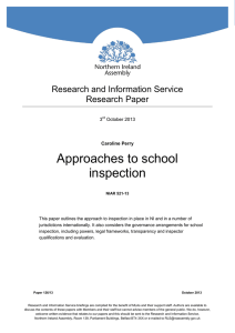 Approaches to school inspection