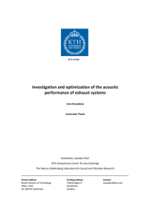 Investigation and optimization of the acoustic performance of